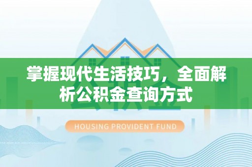 阳谷掌握现代生活技巧，全面解析公积金查询方式