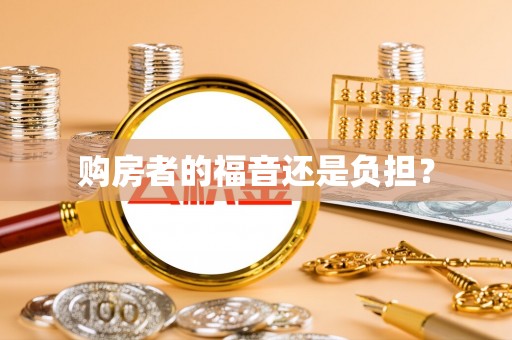 阳谷购房者的福音还是负担？