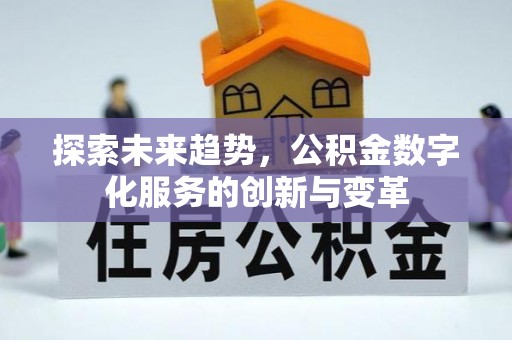 阳谷探索未来趋势，公积金数字化服务的创新与变革