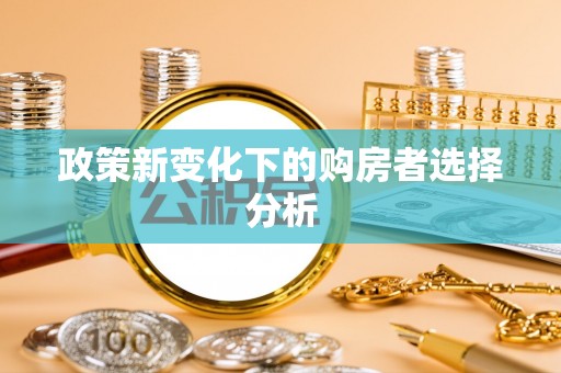 阳谷政策新变化下的购房者选择分析