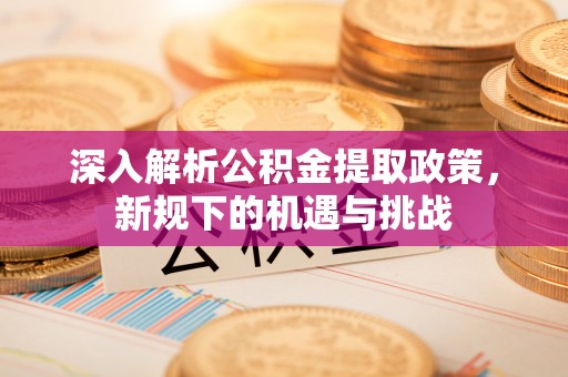 阳谷深入解析公积金提取政策，新规下的机遇与挑战