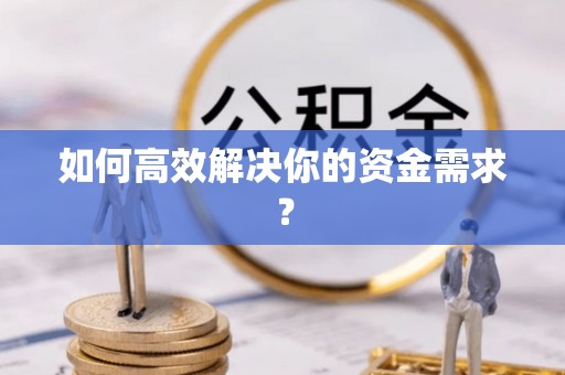 阳谷如何高效解决你的资金需求？