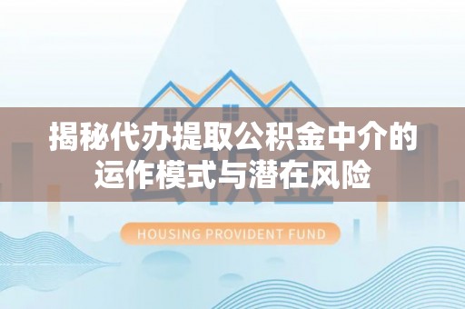 阳谷揭秘代办提取公积金中介的运作模式与潜在风险