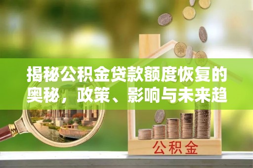 阳谷揭秘公积金贷款额度恢复的奥秘，政策、影响与未来趋势