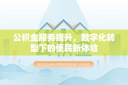 阳谷公积金服务提升，数字化转型下的便民新体验